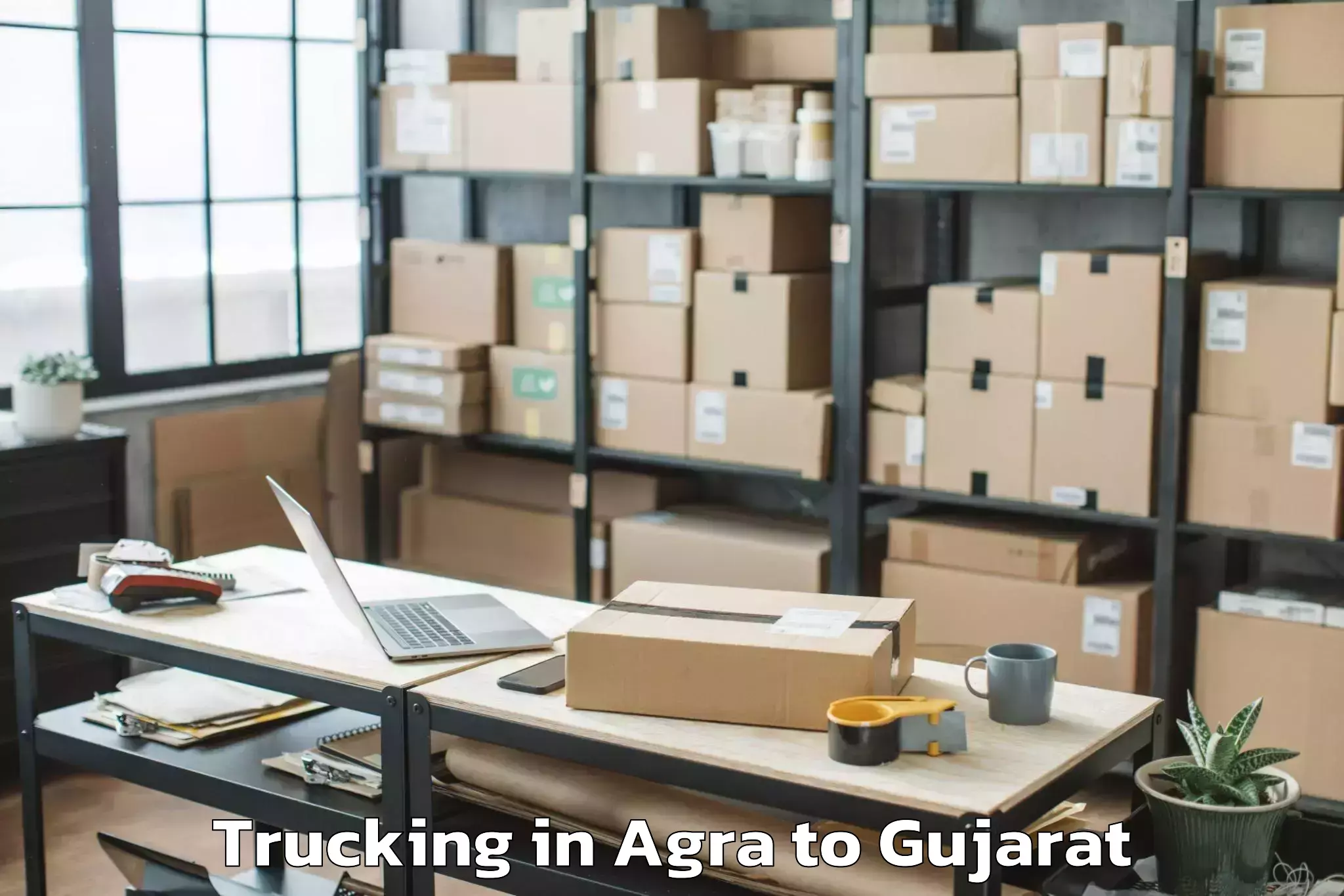 Top Agra to Dhansura Trucking Available